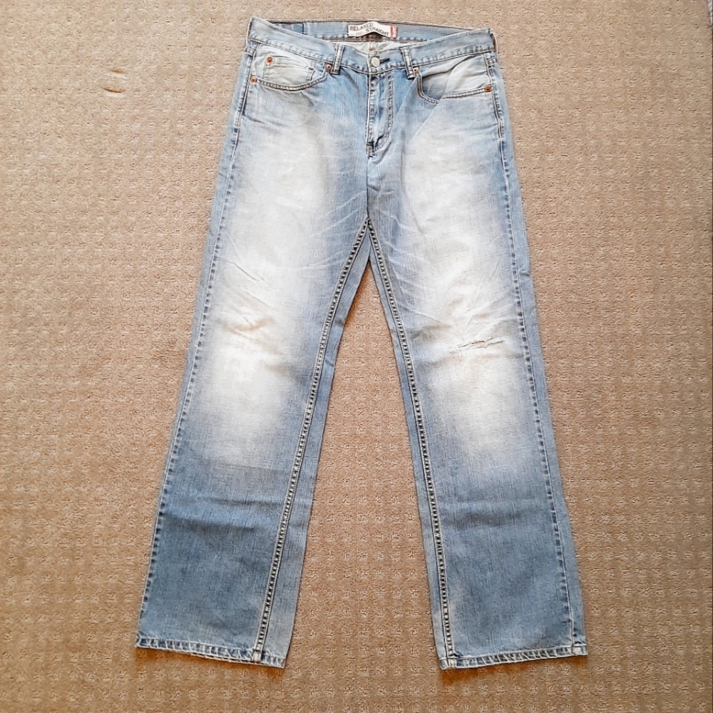 Levi's 559 Men's Distressed Relaxed Straight Thigh Fade Jeans Sz 33x34